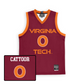 Maroon Men's Basketball Virginia Tech Jersey  - Hunter Cattoor