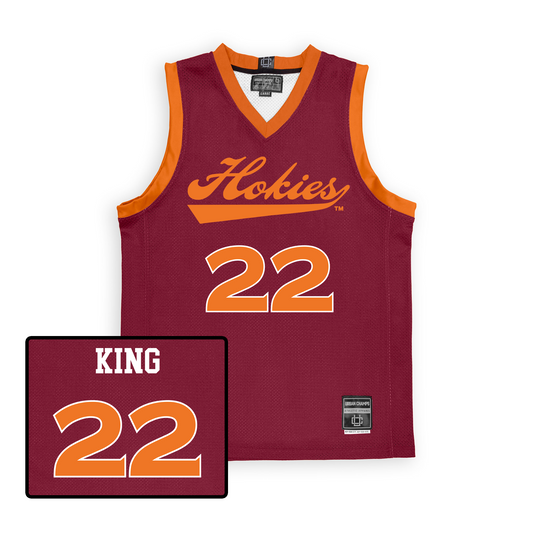 Virginia Tech Maroon Women's Basketball Hokies Jersey - Cayla King | #22
