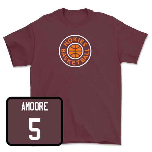 Virginia Tech Maroon Women's Basketball Hardwood Tee - Georgia Amoore