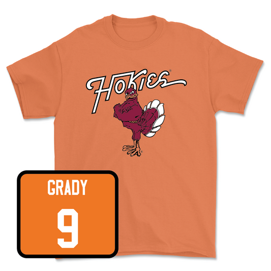 Virginia Tech Orange Baseball Hokie Bird Tee - Clay Grady