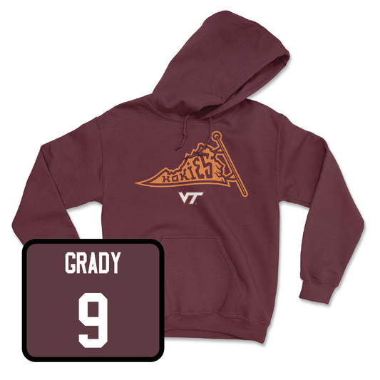 Virginia Tech Maroon Baseball Pennant Hoodie - Clay Grady