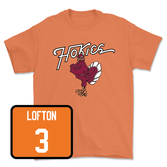 Virginia Tech Orange Football Hokie Bird Tee - Dawain Lofton