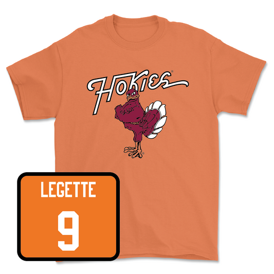 Virginia Tech Orange Softball Hokie Bird Tee - Emily LeGette