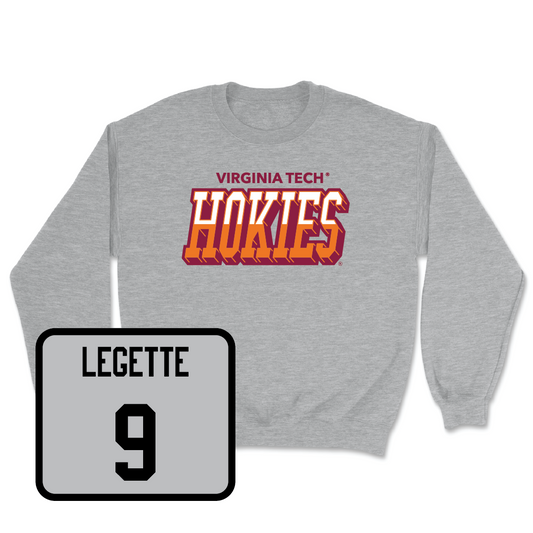 Virginia Tech Sport Grey Softball Hokies Color Block Crew - Emily LeGette