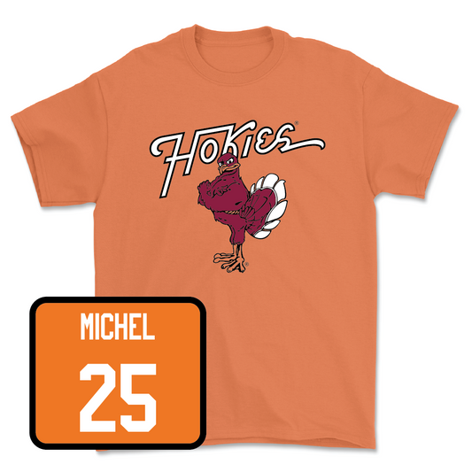 Virginia Tech Orange Baseball Hokie Bird Tee - Garrett Michel