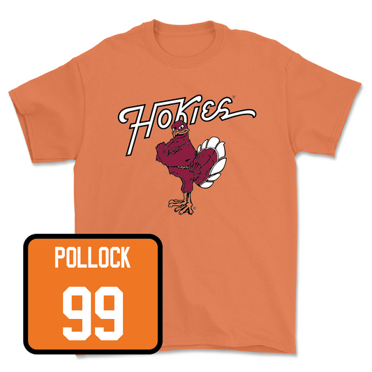 Virginia Tech Orange Football Hokie Bird Tee - Justin Pollock
