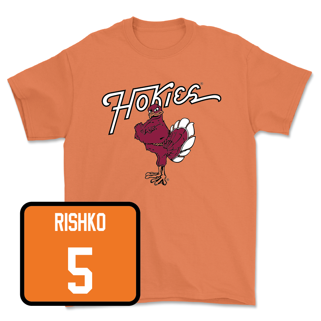 Orange Lacrosse Hokie Bird Tee  - Elizabeth Rishko